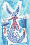 anthro blue_body blue_fur blue_tail clothed clothed_anthro clothed_male clothing coat doll eyes_closed fur male puppet red_clothing red_coat red_topwear solo tail topwear white_body white_fur naircat domestic_cat felid feline felis mammal 2013 hi_res