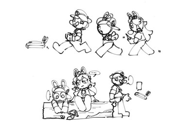 4_fingers anthro bent_arm bent_leg bent_legs black_eyes blowing_bubble_gum bored bottomless bottomless_anthro bottomless_female cellphone clothed clothed_anthro clothed_female clothed_human clothed_male clothing crown dialogue dot_eyes electronics ellipsis facial_hair female female_anthro fingers fist floating_ears flying fully_clothed fully_clothed_anthro fully_clothed_human fully_clothed_male fungus gloves group hair handwear hat headgear headwear holding_cellphone holding_object holding_phone holding_smartphone lidded_eyes limbless log long_ears long_hair looking_at_another lying machine male male_anthro male_human mitten_hands motion_lines mushroom mustache no_pupils noseless on_front overalls phone running screen screen_face shirt simple_background simple_eyes sitting_on_log smartphone speech_bubble standing straight_legs talking_to_another text topwear white_background white_clothing white_eyes white_facial_hair white_gloves white_hair white_handwear white_hat white_headwear white_mustache white_overalls white_shirt white_topwear wood bam_ml mario_bros mario_plus_rabbids_kingdom_battle mario_plus_rabbids_sparks_of_hope nintendo raving_rabbids rayman_(series) ubisoft beep-0 mario rabbid_luigi rabbid_peach human lagomorph mammal rabbid robot 2023 crossover digital_drawing_(artwork) digital_media_(artwork) english_text korean_description monochrome multiple_scenes sketch