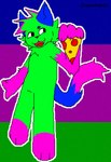 anthro bright_colors don't_touch_my_pizza food low_effort male nyan_wolf pizza saturated_colors solo splattterdd don't_touch_my_pizza_(meme) nyanwolf kevin_(nyanwolf) digital_media_(artwork) hi_res paint.net_(artwork)