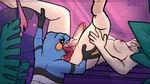 ambiguous_gender anal anthro balls black_body blue_body breasts clothed clothing clothing_around_one_leg duo erection faceless_character faceless_gynomorph faceless_human faceless_intersex feral genitals gloves_(marking) gynomorph gynomorph/ambiguous hand_on_leg human_on_anthro humanoid_genitalia humanoid_penis inside intersex intersex/ambiguous interspecies licking light_body light_skin lying markings nipples on_back oral orange_body panties panties_around_one_leg panties_down partially_clothed penis pokephilia pubes rimming sex tongue tongue_out underwear underwear_around_one_leg underwear_down white_body meldritchhorror nintendo pokemon croagunk generation_4_pokemon human mammal pokemon_(species) 16:9 2022 hi_res widescreen