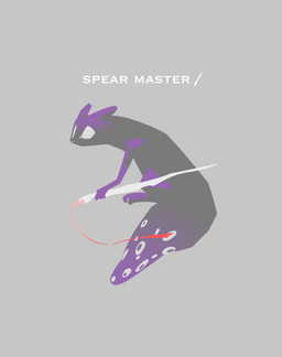 ambiguous_gender big_tail biped black_body black_fur ears_back empty_eyes feral fur grey_background holding_melee_weapon holding_object holding_polearm holding_spear holding_weapon markings melee_weapon mouthless multicolored_body multicolored_fur multicolored_tail pivoted_ears polearm purple_body purple_ears purple_fur purple_tail semi-anthro side_view simple_background sitting solo spear spots spotted_markings spotted_tail tail tail_markings tapering_tail text two_tone_tail weapon white_body white_eyes white_fur white_nose white_spots white_tail bb_rain rain_world videocult spearmaster_(rain_world) mammal slugcat 2023 cel_shading colored digital_media_(artwork) english_text full-length_portrait hi_res portrait shaded