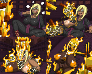big_breasts black_clothing blonde_hair bone breasts brown_body brown_skin burning censor_bar clothing dark_body dark_skin duo fire flaming_hair genitals green_eyes gynomorph gynomorph_penetrated hair herm herm_penetrated huge_breasts intersex intersex_penetrated nether nipples not_furry orange_insides orange_nipples orange_tongue penetration penis pointy_ears pseudo_hair sackless skull tongue transformation unusual_insides dr.bug microsoft minecraft mojang xbox_game_studios kai_(minecraft) blaze_(minecraft) 5:4 censored hi_res