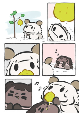 4_eyes antennae_(anatomy) black_eyes brown_antennae brown_body brown_hair brown_hands chibi citrus_tree disgust dot_eyes dripping duo eyes_closed fangs feeding female food front_view fruit fruit_tree hair holding_food holding_fruit holding_lemon holding_object insect_wings lemon lemon_tree lepidopteran_wings looking_up mouthless multi_eye musical_note musical_symbol open_mouth plant simple_eyes sleeping sound_effects symbol teeth tree vowelless vowelless_sound_effect white_body white_hair white_wings wings zzz superappleman coona_(superappleman) animal_humanoid arachnid arachnid_humanoid arthropod arthropod_humanoid humanoid insect insect_humanoid lepidopteran lepidopteran_humanoid moth_humanoid spider_humanoid 2026 comic digital_drawing_(artwork) digital_media_(artwork) hi_res
