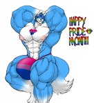 anthro big_bulge big_muscles bisexual_pride_colors blue_hair bodypaint bulge clothing dripping_heart flexing fur hair heart_on_body heart_symbol huge_bulge huge_muscles hyper hyper_bulge hyper_muscles lgbt_pride looking_at_viewer male multicolored_body multicolored_fur muscular muscular_anthro muscular_male nipples plantigrade pride_color_bodypaint pride_color_clothing pride_color_text pride_color_underwear pride_colors pride_heart rainbow_pride_colors rainbow_symbol rainbow_text simple_background solo text underwear white_background marvolk lgbt_pride_month mark_(marvolk) canid canine mammal 2020 english_text hi_res