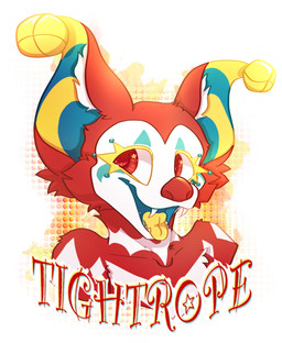 bell blonde_eyelashes blue_inner_ear blue_markings clown collarbone diamond_(marking) eyelashes fangs fur inner_ear_fluff jingle_bell markings open_mouth open_smile red_body red_eyes red_fur red_nose red_text simple_background smile snout striped_inner_ear teeth text tongue tuft two_tone_inner_ear white_background white_body white_fur white_inner_ear_fluff white_markings yellow_inner_ear yellow_markings yellow_tongue parade_yesterday bat mammal absurd_res bust_portrait character_badge_(artwork) character_name digital_drawing_(artwork) digital_media_(artwork) hi_res portrait shaded