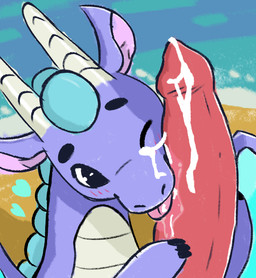ambiguous_gender bodily_fluids cum cum_on_eye cum_on_face fellatio feral genital_fluids genitals horn licking oral penile penis sex tongue wings xeffy mythology valve_corporation steam_sale_dragon dragon mythological_creature mythological_scalie scalie absurd_res hi_res