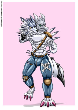 armor bulge clothing costume costume_transformation latex male null_bulge suit suit_transformation takeover transformation zipper xedrykthedragon bandai_namco digimon canid canine canis digimon_(species) kobold mammal scalie weregarurumon wolf hi_res