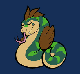 ambiguous_gender animated_gif feathers feral solo wings shiashnaky amphithere couatl feathered_scalie feathered_snake reptile scalie snake animated short_playtime