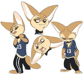 alternate_universe anthro bodily_fluids brown_eyes clothed clothing collar electrocution fully_clothed male shock_collar simple_background solo tears teeth white_background jailbird disney zoodystopia zootopia finnick_(zootopia) canid canine fennec_fox fox mammal true_fox 2016 digital_media_(artwork)