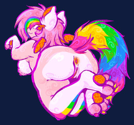 anthro anus areola big_breasts breasts butt butt_focus claws feet female foot_fetish foot_focus fur genitals hair hindpaw light looking_at_viewer looking_back markings medium_breasts multicolored_hair multicolored_tail nipples nude orange_eyes orange_markings orange_nose orange_pawpads orange_wings pawpads paws pink_areola pink_body pink_fur pink_markings pink_nipples presenting presenting_hindquarters rainbow rainbow_hair rainbow_tail raised_tail sex side_boob small_wings solo tail toe_claws toes vulva white_markings wings kibblecringe click_(kibblecringe) hi_res lighting shaded