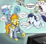 2014 amber_eyes blonde_hair blue_fur blue_hair bulk_biceps_(mlp) clothing derpy_hooves_(mlp) english_text equine eyewear female fleetfoot_(mlp) friendship_is_magic fur glasses green_eyes grey_fur hair lisp male mammal mattings my_little_pony pegasus red_eyes soarin_(mlp) spitfire_(mlp) text two_tone_hair white_fur white_hair wings wonderbolts_(mlp) yellow_eyes yellow_fur
Rating: Safe
Score: 15
User: anthroking
Date: January 20, 2014