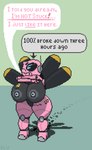 areola big_breasts big_butt breasts butt clunker female latex machine malfunction not_furry oil solo thick_thighs bluthederg conditional_dnp tilde_(enceladusnek) humanoid robot digital_media_(artwork) pixel_(artwork)