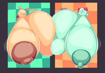annoyed areola big_areola big_breasts big_nipples bow_ribbon breasts brown_areola brown_nipples duo female green_areola green_body green_nipples huge_areola huge_breasts hyper hyper_breasts narrowed_eyes nipples not_furry open_mouth profanity text tongue tongue_out yellow_body voctopie mario_and_luigi_(series) mario_bros nintendo paper_mario lady_bow starlow boo_(mario) ghost spirit star_sprite waddling_head 2025 absurd_res digital_media_(artwork) english_text hi_res