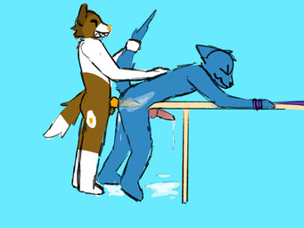 anal anthro bdsm bodily_fluids bondage bound cum dominant dominant_male duo genital_fluids genitals knot male male/male penis restraints rope rope_bondage submissive submissive_male tapering_penis scotchkink scotch_(scotchking) ych_(character) canid canine canis collie domestic_dog fox herding_dog mammal pastoral_dog scotch_collie sheepdog absurd_res hi_res