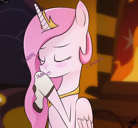 clothing crown eyes_closed feathered_wings feathers female feral fireplace footwear hair headgear horn legwear log pink_hair princess royalty sniffing sniffing_clothes sock_sniffing socks solo text white_body white_feathers wings wood dragk friendship_is_magic hasbro my_little_pony mythology princess_celestia_(mlp) equid equine mammal mythological_creature mythological_equine winged_unicorn