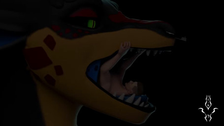 anthro black_sclera female green_eyes larger_female male male/female size_difference smaller_human smaller_male vore anrax mythology azara chase_(crimsoncreaturecreations) dragon human mammal mythological_creature mythological_scalie scalie void_dragon 16:9 3d_(artwork) 3d_animation animated digital_media_(artwork) hi_res no_sound short_playtime video widescreen