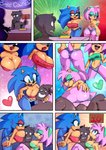 anthro big_breasts breasts butt contest crossgender duo erect_nipples eyeshadow female heart_symbol makeup nipple_outline nipples pose missphase sega sonic_the_hedgehog_(series) amy_rose sonic_the_hedgehog eulipotyphlan hedgehog mammal hi_res