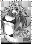 animal_bride_4 anthro big_breasts bikini breasts canid canine clothed clothing fangs female fox hi_res looking_at_viewer mammal open_mouth shinobe skimpy solo swimwear tail teeth two-piece_swimsuit