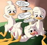 anthro anus balls blush bound dialogue furniture genitals group male male/male nude penis sex sofa teasing text tongue tongue_out trio young young_anthro young_male limettin disney ducktales ducktales_(2017) dewey_duck huey_duck louie_duck anatid anseriform avian bird duck absurd_res english_text hi_res brother_(lore) brothers_(lore) incest_(lore) sibling_(lore)