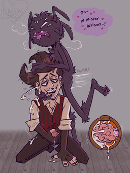 2_toes age_difference ahegao animal_genitalia anthro anthro_penetrating anthro_penetrating_human anthro_penetrating_male armwear biped black_body black_fur black_hair bodily_fluids bottomwear brain breath butt chest_tuft claws clothed clothing colored_fingernails colored_nails crotch_tuft cum cum_from_ear cum_from_nose cum_in_brain cum_in_ear cum_in_nose cum_inside cum_on_clothing cum_on_ground cum_while_penetrated dialogue drooling duo ear_penetration ejaculation elbow_gloves empty_eyes erection excessive_cum excessive_genital_fluids fangs feet finger_claws fingernails footwear forked_tongue fur gameplay_mechanics genital_fluids genital_slit genitals glans gloves goreless grey_background hair hand_on_penis handwear head_arms head_grab heart_symbol human_on_anthro human_penetrated interspecies kneeling lidded_eyes looking_pleasured male male/male male_penetrated male_penetrating male_penetrating_human male_penetrating_male masturbating_while_penetrated masturbation mindfuck multi_eye nails name_in_dialogue narrowed_eyes older_human older_male older_penetrated open_bottomwear open_clothing open_mouth open_pants organs pale_skin pants penetration penile penile_masturbation penile_penetration penis penis_in_ear pink_penis plantigrade raised_leg ringed_eyes rolled_up_sleeves saliva saliva_string scruffy sex shoes simple_background skinny skinny_anthro skinny_male slit_penis spurting_sound_effect standing standing_sex teeth thrusting toes tongue tongue_out topwear tuft vest young young_anthro young_male younger_anthro younger_male littlestfuzz don't_starve klei_entertainment webber wilson_percival_higgsbury arachnid arthropod human mammal spider 2024 absurd_res colored digital_drawing_(artwork) digital_media_(artwork) hi_res
