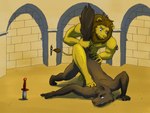 anal anal_penetration anthro arena dagger defeat_sex duo forced gladiator male male/male melee_weapon nude penetration rape warrior weapon voodoopuppy canid canine canis domestic_dog felid lion mammal pantherine hi_res