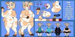 anthro bell bell_collar biped black_collar brown_hooves clothed clothing collar cowbell hooves nude pink_nose slightly_chubby solo standing text goldiescales anthony_(goldiescales) bovid bovine cattle mammal 2021 english_text model_sheet trans_(lore) trans_man_(lore)