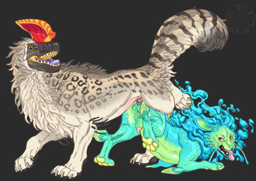 4_eyes anal anal_knotting anal_penetration animal_genitalia animal_penis anus ass_to_ass balls black_pawpads black_sclera blue_body blue_eyes blue_fur canine_genitalia canine_penis claws duo erection feral feral_on_feral feral_penetrated feral_penetrating feral_penetrating_feral fur genitals green_body green_fur green_pawpads interspecies knot knot_in_sheath knot_root knotted_penis knotting male male/male male_feral male_penetrated male_penetrating male_penetrating_male multi_eye pawpads penetration penis penis_tip pink_anus pink_penis pink_tongue purple_eyes purple_tongue red_eyes reverse_doggystyle sex sheath teeth tongue white_body white_claws white_fur avian-king mythology prairie_hunter canid dragon furred_dragon furred_scalie hybrid mammal mythological_creature mythological_scalie scalie hi_res