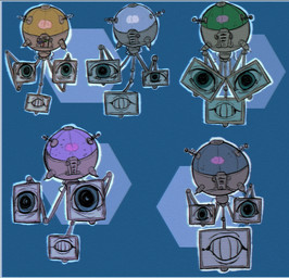 abstract_background ambiguous_gender blue_background brain_in_a_jar cathode_ray_tube cybernetics group machine new_vegas not_furry simple_background nuclearconsole fallout microsoft dr._0 dr._8 dr._borous dr._dala dr._klein cyborg robot think_tank_(fallout) 2025 english_description female_(lore) male_(lore)