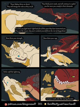 5_panel_comic angry anthro bite black_speech_bubble black_stripes blood blue_eyes bodily_fluids broken_horn dialogue digit_ring duo finger_ring fur furaffinity_logo gem green_eyes horn horn_bite horn_in_mouth jewelry long_neck looking_back male membrane_(anatomy) membranous_wings multi_horn neck_spikes night open_mouth page_number patreon_logo red_body red_fur red_gem scales sharp_teeth sky star starry_sky stripes surprised tan_body tan_fur teeth text violence wings wounded yellow_body yellow_scales rimentus european_mythology furaffinity mythology patreon coalt korvath_(rimentus) dragon furred_dragon furred_scalie mythological_creature mythological_scalie scalie western_dragon comic english_text hi_res url