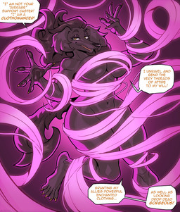 5_toes anthro big_breasts black_body black_fur breasts claws convenient_censorship dialogue feet female finger_claws fur hand_pawpads humanoid_feet looking_at_viewer magic_user mature_anthro mature_female plantigrade solo text toe_claws toes yellow_eyes yellow_toe_claws ceehaz dog_knight_rpg annette_von_daygon_(ceehaz) borzoi canid canine canis domestic_dog hunting_dog mammal sighthound 2026 absurd_res english_text hi_res