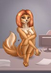 anthro breasts cellphone computer electronics eyewear female goggles medium_breasts phone secretary smile smiling_at_viewer solo hermitpioneer illumination_entertainment sing_(movie) suki_lane canid canine canis domestic_dog hunting_dog mammal saluki sighthound absurd_res hi_res