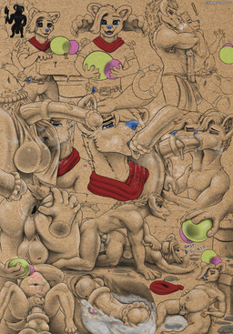 anal anal_fluids anal_penetration animal_genitalia animal_penis anthro anthro_on_anthro anthro_penetrated anthro_penetrating anthro_penetrating_anthro anus attribute_theft backsack balls big_balls big_penis big_top_small_bottom blue_nose bodily_fluids body_worship bottomwear bottomwear_aside canine_genitalia canine_penis clothed clothing clothing_aside cum cum_in_ass cum_inflation cum_inside cumflated_belly deep_throat dripping dungeon equine_genitalia equine_penis exclamation_point facial_piercing flared_penis gem genital_fluids genitals genitals_shrinking held_up holding_balls horn hybrid_genitalia hybrid_penis inflation jewelry knot knotted_equine_penis knotted_penis knotting leaking leaking_cum loincloth loincloth_aside loincloth_only magic magic_user male male/male medial_ring mostly_nude musk musk_worship musky_balls musky_penis nipples nose_piercing nose_ring oral oral_penetration partially_clothed penetration penis penis_shrinking piercing precum precum_drip pubic_fuzz questionable_consent ring_piercing scarf scarf_only sex sheath size_difference size_theft size_transformation sketch_background smile spread_anus spreading tears thick_thighs tongue tongue_out topless transformation undressing undressing_another undressing_between_scenes undressing_partner vein veiny_penis watery_eyes kaiden_da_dawg european_mythology greek_mythology mythology kaiden_(kaiden_da_dawg) african_wild_dog animal_humanoid bovid bovine canid canine equid equid_humanoid equine equine_humanoid humanoid mammal mammal_humanoid minotaur hi_res sketch sketch_page