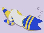 anthro clothed clothing female sleeping solo sound_effects vowelless vowelless_sound_effect zzz kamikiller animal_crossing nintendo ankha_(animal_crossing) felid feline mammal