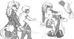 anal anthro bodily_fluids cum cum_on_feet duo feet foot_fetish foot_play footjob genital_fluids hair intersex intersex/male looking_pleasured male oral rimming sex tattoo white_hair redmanart warhammer_(franchise) eta_(qwaser) lynne_(skittersqueak) bovid caprine goat mammal murid murine rat rodent skaven absurd_res hi_res monochrome sketch