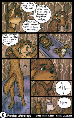adolescent adolescent_on_adolescent annoyed anthro argument bathroom bed bird's-eye_view blue_eyes blush brown_body brown_fur brown_hair butt casual_nudity covering covering_self detailed_background dialogue duo ellipsis exclamation_point eyes_closed female fur furniture green_eyes hair half-identical_twins high-angle_view inside interior_background interrobang looking_back male morning nervous nude nude_anthro nude_female nude_male open_mouth question_mark rear_view shampoo shower sibling_incest surprised tail text unwanted_arousal water wet wide_eyed yelling young young_anthro young_male black-kitten owlalope sebastien_(black-kitten) serah_(black-kitten) felid feline lynx mammal 2015 artist_collaboration comic english_text hi_res adult_(lore) brother_(lore) brother_and_sister_(lore) incest_(lore) incestuous_temptation_(lore) sibling_(lore) sister_(lore) twincest_(lore) twins_(lore)