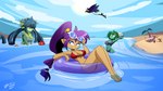 beach bikini blue_eyes breasts cleavage clothed clothing detailed_background eyewear female green_body green_skin group hair humanoid_pointy_ears male navel not_furry_focus outside purple_hair seaside sky split_form sunglasses swimwear two-piece_swimsuit water zedrin shantae_(series) wayforward bolo_(shantae) giga_mermaid risky_boots rottytops shantae sky_(shantae) squid_baron animal_humanoid avian bird cephalopod coleoid fish fish_humanoid genie human humanoid mammal marine marine_humanoid merfolk mollusk octopodiform undead zombie 16:9 2018 hi_res widescreen