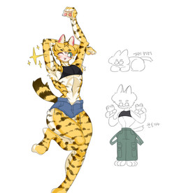 anthro big_butt bottomwear butt clothing femboy fur male markings pocchi shirt shorts solo striped_body striped_fur striped_markings stripes tank_top thick_thighs topwear wide_hips yellow_body yellow_fur y0ungfur domestic_cat felid feline felis mammal serval hi_res