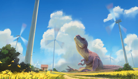 claws cloud day duo extreme_size_difference eyes_closed feral field leaf looking_up macro outside plant rapeseed sitting size_difference tail teeth tree wind windmill mael_oh dinosaur human mammal prehistoric_species reptile saurischian scalie theropod tyrannosaurid tyrannosauroid tyrannosaurus tyrannosaurus_rex 2022 digital_media_(artwork) hi_res