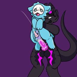 anal anal_penetration animal_genitalia anthro anthro_on_feral anthro_penetrating bestiality black_body blue_body bodily_fluids canine_genitalia cum cum_inside duo feral feral_penetrated forced genital_fluids genitals knot knotted_penis leaking_cum male male/male penetration penis purple_background rape sex simple_background solo tail tears young young_feral artbyitzo kaiju_paradise roblox gootraxian lizard nightcrawler_gootraxian reptile scalie slime_pup 1:1 2023 hi_res