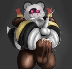 anthro anthro_penetrated big_butt bodily_fluids butt butt_ripples cum dark_body dark_skin duo full_nelson full_nelson_(legs_held) genital_fluids happy happy_sex heart_eyes heart_symbol human_on_anthro human_penetrating human_penetrating_anthro interspecies looking_pleasured male male/male male_on_human penetration sex tabs_huoo atlyss chang_(atlyss) human mammal procyonid raccoon hi_res