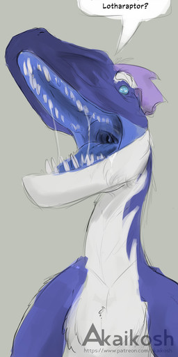 blue_body blue_eyes blue_fur blue_insides blue_tongue bodily_fluids drooling fangs feathers feral fluffy fur horn hungry imminent_vore male male_pred mouth_shot multicolored_body multicolored_fur open_mouth oral_vore saliva saliva_string soft_vore solo teeth text tongue uvula vore white_body white_fur akaikosh lothar avian bird dinosaur dromaeosaurid feathered_dinosaur feathered_scalie prehistoric_species reptile saurischian scalie theropod velociraptor 2026 english_text hi_res url
