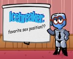 anthro boots clothing eyewear footwear glasses high_heeled_boots high_heels knee_boots knee_highs legwear necktie projector shoes smile smirk solo text underwear water_cooler sexylinguini jackbox_games job_job the_jackbox_party_pack m._bubbles animate_inanimate 5:4 hi_res nonbinary_(lore)