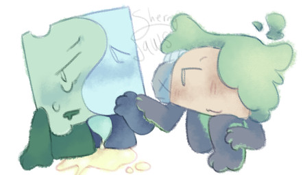 bodily_fluids crying duo embarrassed female female/female genital_fluids hand_on_hand pee_on_floor peeing puddle simple_background smug_face smug_grin tears urine urine_pool white_background sherrypaws battle_for_dream_island book_(bfdi) taco_(bfdi) animate_inanimate colored colored_sketch digital_drawing_(artwork) digital_media_(artwork) sketch