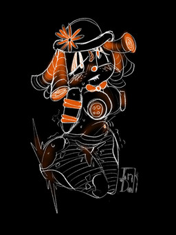 abdominal_bulge bdsm bite biting_lip blush bodily_fluids bondage bottomwear bound bow_tie clothing clown clown_nose cross-eyed cum curly_hair doll female flower genital_fluids hair hat headgear headwear leaking leaking_cum looking_pleasured not_furry orange_hair pasties pattern_bottomwear pattern_clothing penetration plant sex shaking simple_background striped_bottomwear striped_clothing stripes sweat thick_thighs torn_clothing trembling wide_hips inkdoll animate_inanimate living_doll 3:4 hi_res sketch