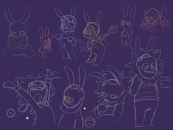 ambiguous_anthro ambiguous_gender anthro armor beard blue_line_art buckteeth closed_smile clothed clothed_anthro clothed_male clothing coat derp_eyes dialogue eyewear eyewear_on_head facial_hair furrowed_eyebrows gem goggles goggles_on_head green_line_art group hair hands_behind_back headgear helmet holding_hockey_stick holding_lacrosse_stick hood_up lacrosse_stick larger_anthro larger_male long_ears looking_at_another looking_at_viewer male male_anthro messy_hair mitten_hands mouth_closed no_eyebrows noseless purple_background purple_tongue raised_arms red_line_art shirt simple_background sitting size_difference smaller_ambiguous smaller_anthro smile smiling_at_another standing straight_legs teeth text thinking tongue topwear yellow_line_art insert-thenewbl-here cartoon_network raving_rabbids rayman_(series) steven_universe ubisoft clay_(species) fan_species gem_(species) hybrid lagomorph mammal rabbid 2024 4:3 colored_line_art crossover digital_drawing_(artwork) digital_media_(artwork) english_description english_text handwritten_text hi_res sketch_page