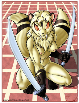 2007 brian_mcpherson cat chest_tuft dual_wielding fangs feline female fur hair inuyasha kirara looking_at_viewer nekomata nude red_eyes solo sword tuft weapon white_fur white_hair
Rating: Questionable
Score: 8
User: AnacondaRifle
Date: April 09, 2010