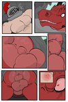 anus balls big_balls big_butt butt duo expansion feral genital_expansion genitals growth hypnosis knightly(kogo) male male/male mind_control pecs prostate prostate_expansion ringed_eyes size_difference spiral_eyes kogo mythology dragon human humanoid mammal mythological_creature mythological_scalie scalie 2:3 absurd_res comic hi_res