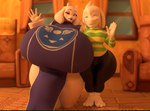 age_difference anthro big_breasts big_butt breasts butt clothing duo eyes_closed female femboy front_view gesture huge_breasts hyper hyper_breasts intersex kneeling living_room male mature_intersex robe size_difference smile standing thick_thighs waving waving_at_viewer wide_hips young young_anthro young_male younger_anthro younger_male t-bone589 undertale undertale_(series) asriel_dreemurr toriel bovid caprine goat mammal 3d_(artwork) blender_(artwork) digital_media_(artwork) mother_(lore) mother_and_child_(lore) mother_and_son_(lore) parent_(lore) parent_and_child_(lore) parent_and_son_(lore) son_(lore)