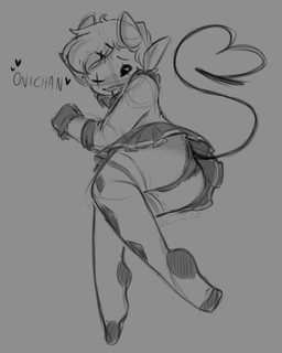 bottomwear clothing legwear long_ears not_furry skirt solo text thigh_highs unknown_artist deltarune undertale_(series) jevil_(deltarune) darkner imp digital_media_(artwork) hi_res monochrome unavailable_at_source