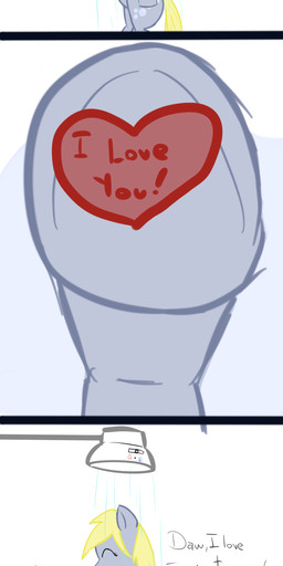 bath blonde_hair cutie_mark eyes_closed feathered_wings feathers female feral fur grey_body grey_feathers grey_fur hair heart_symbol musical_note musical_symbol question_mark shower simple_background soap solo standing symbol water white_background wings yellow_eyes furryaoi friendship_is_magic hasbro my_little_pony mythology derpy_hooves_(mlp) equid equine mammal mythological_creature mythological_equine pegasus absurd_res comic hi_res long_image tall_image
